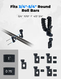 ATV Gun Racks with Rubber Straps for 3/4"-5/4" round roll bars