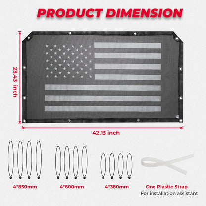 Soft Rear Window Net Fit Pioneer 500 700 1000