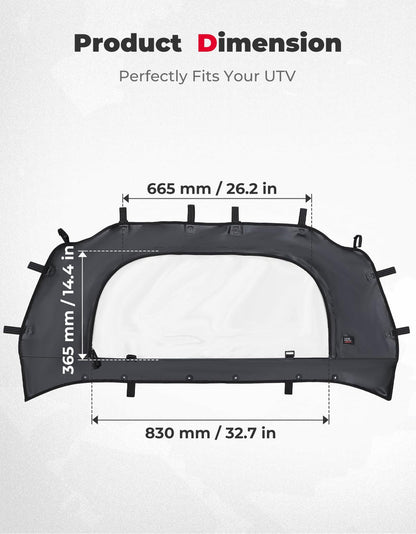 UTV Soft Rear Windshield for RZR PRO XP /Turbo R