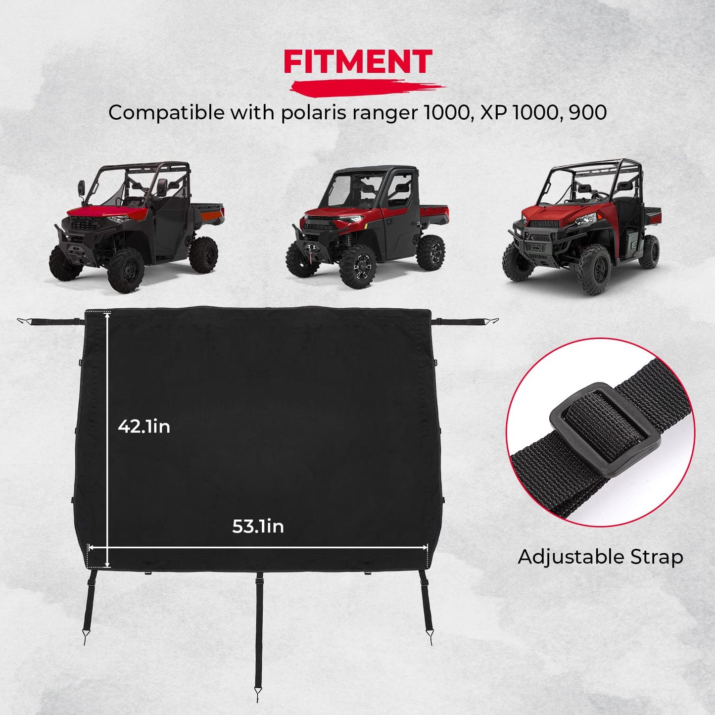 UTV Cargo Bed Cover for Polaris Ranger XP 1000 / Crew