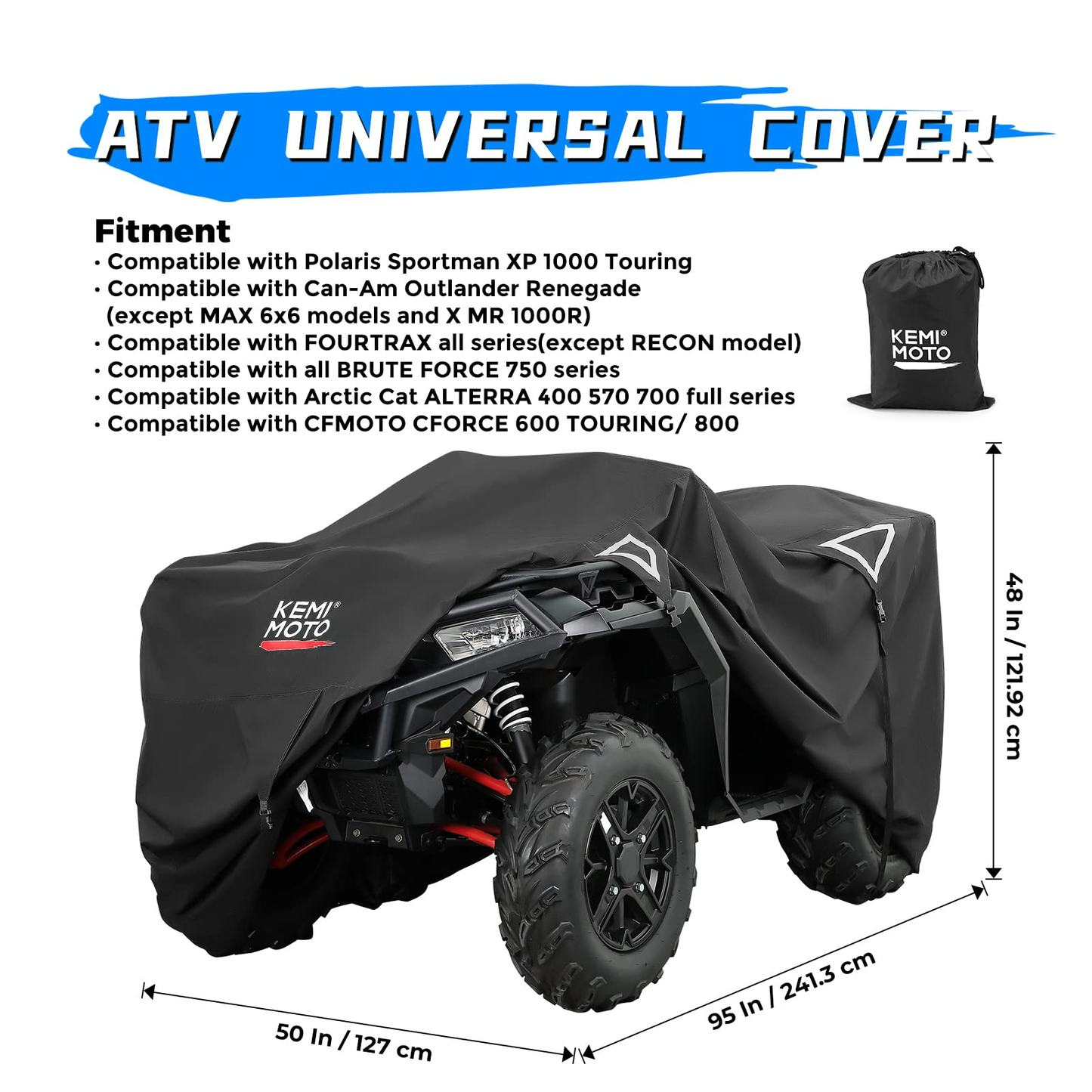 Heavy Duty ATV Cover 4 Wheeler For Sportsman Outlander Renegade