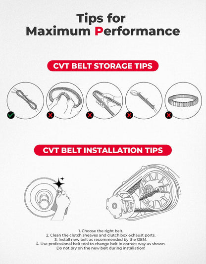 UTV CVT Drive Belt for Polaris Ranger 570/900 XP/Crew 900