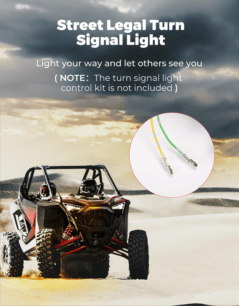 RGB Turn Signal Light, Fang Light for Polaris RZR PRO XP/4