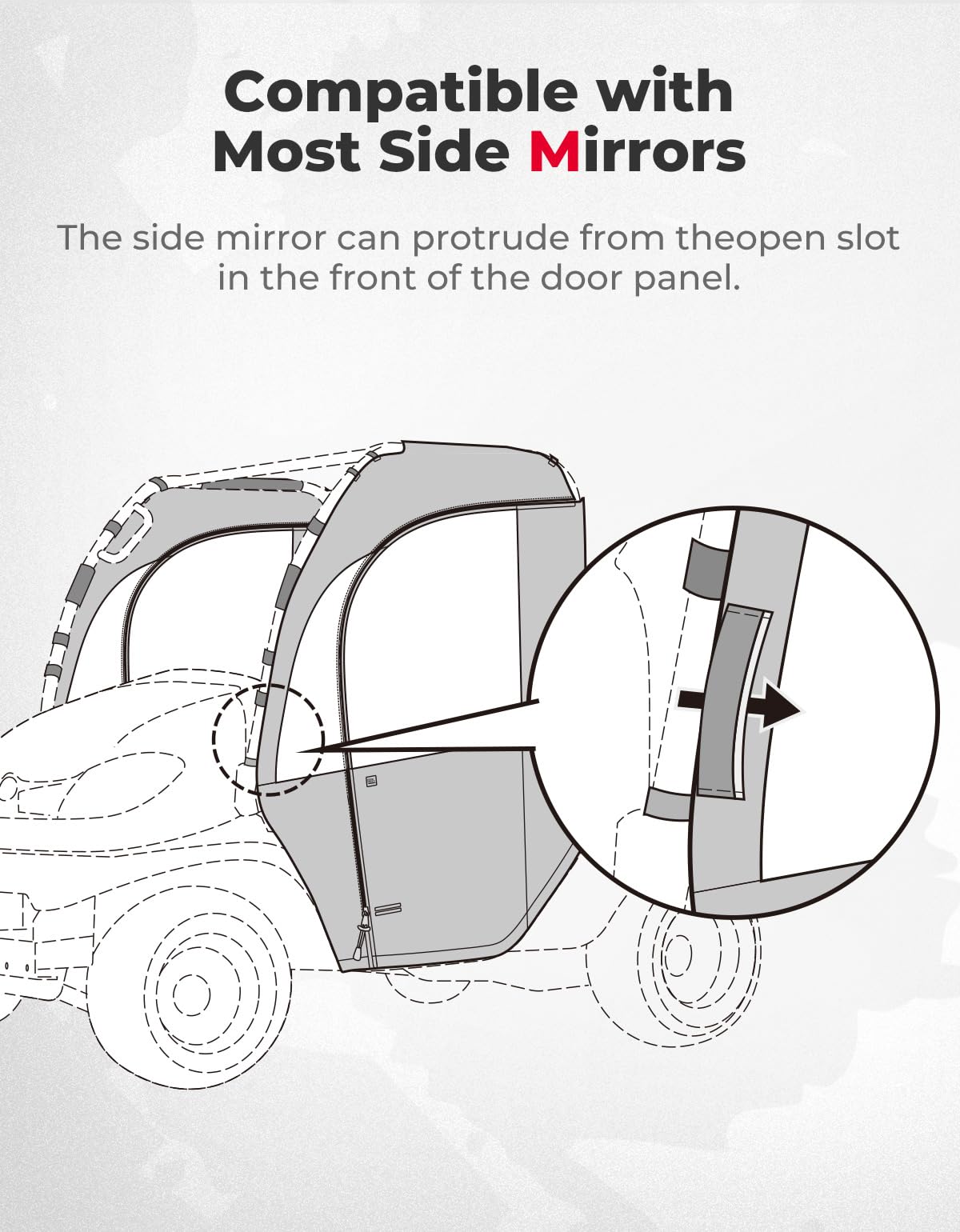 Soft Cab Enclosure Doors & Rear Soft Windshield for Kubota RTV