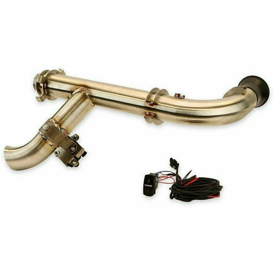 SIDE PIECE Header Pipe with Electronic Cutout Exhaust - Can-Am Maverick X3